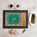 Football Field - Detroit Lions - Icon Glass Top Cutting Board & Knife Set