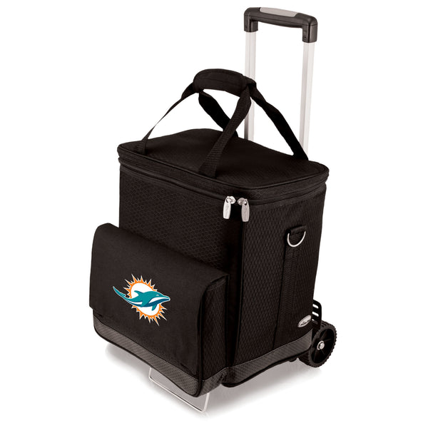 Miami Dolphins - Cellar 6-Bottle Wine Carrier & Cooler Tote with Trolley