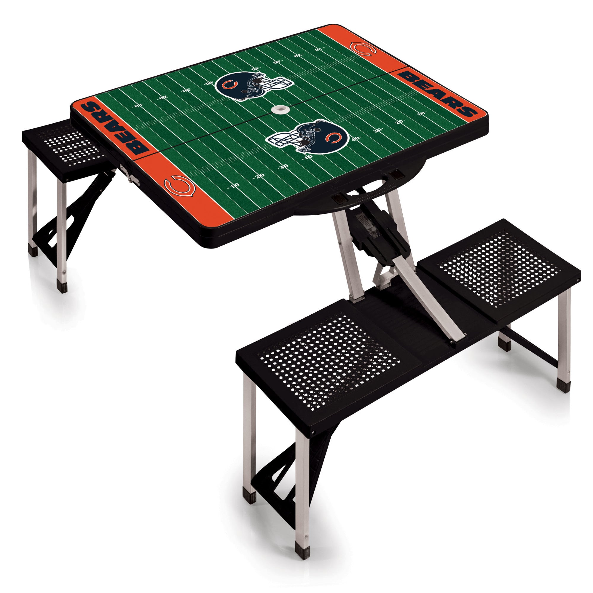Chicago Bears - Picnic Table Portable Folding Table with Seats and Umbrella