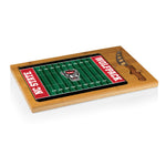 NC State Wolfpack Football Field - Icon Glass Top Cutting Board & Knife Set-Picnic Time Family of Brands