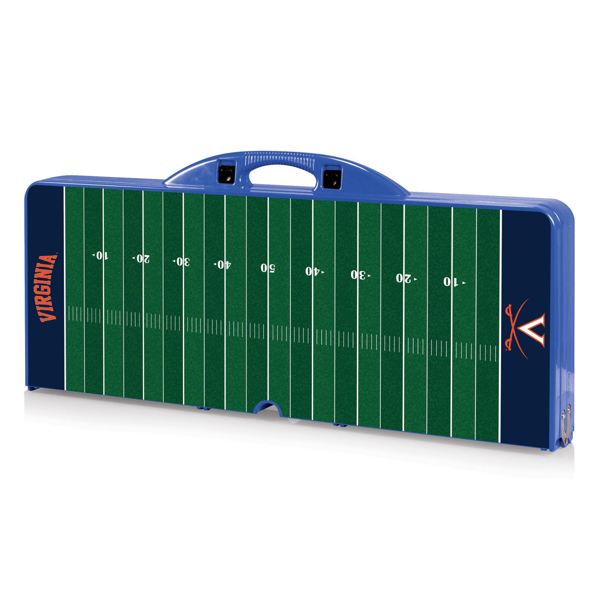 Football Field - Virginia Cavaliers - Picnic Table Portable Folding Table with Seats