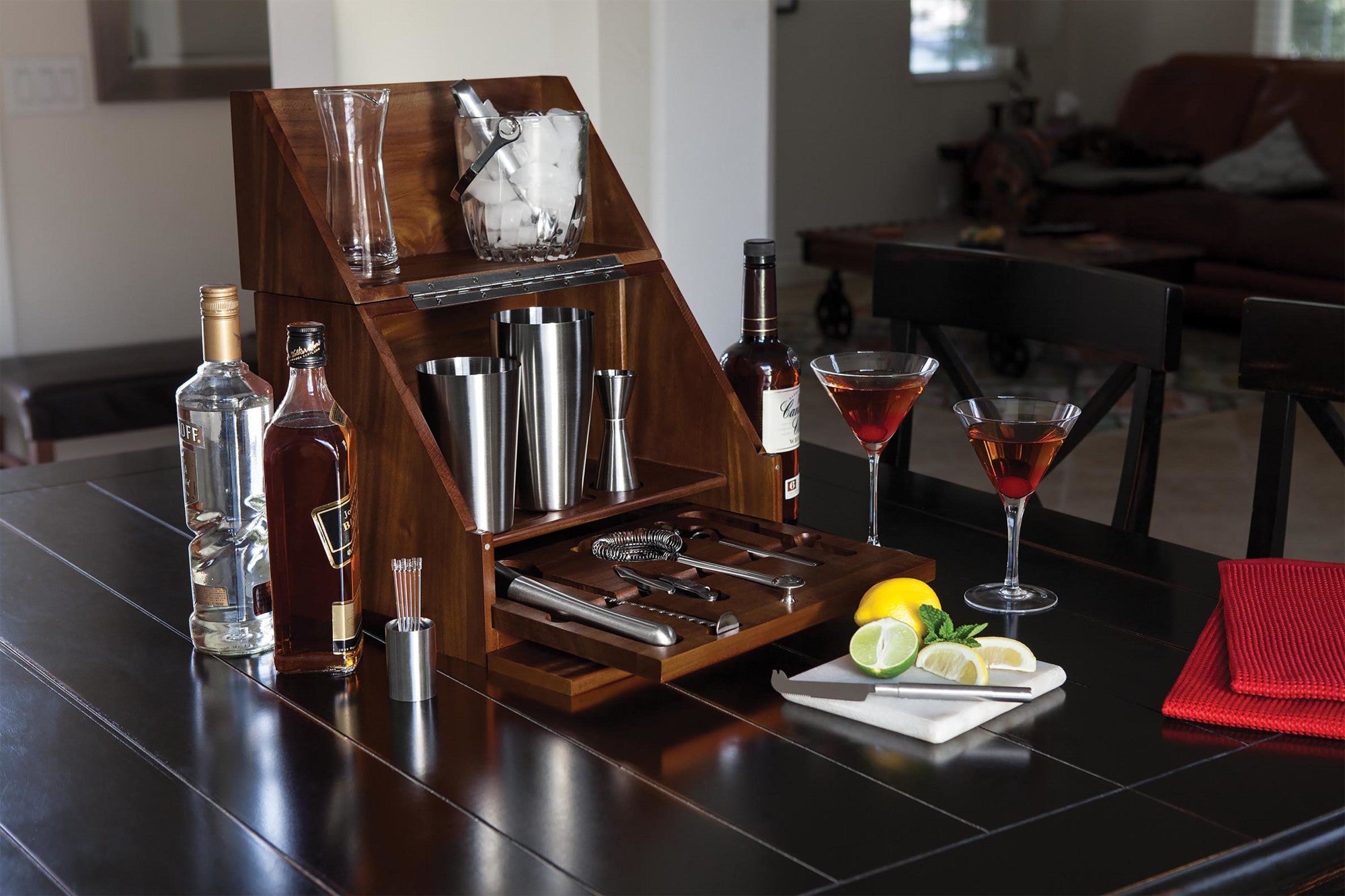 Kansas City Royals - Madison Acacia Tabletop Bar Set