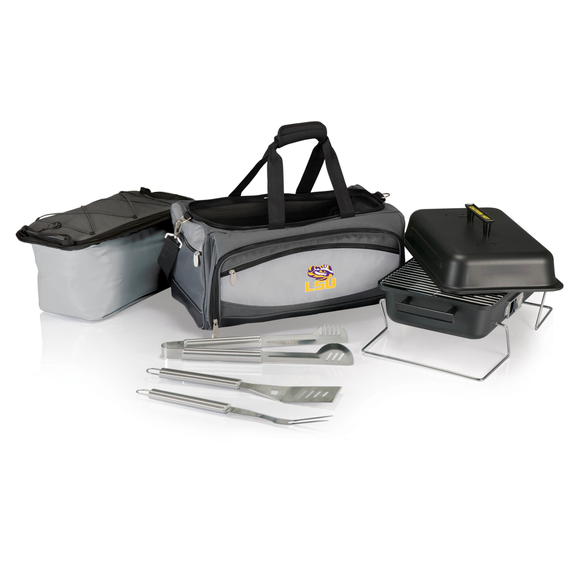 LSU Tigers - Buccaneer Portable Charcoal Grill & Cooler Tote