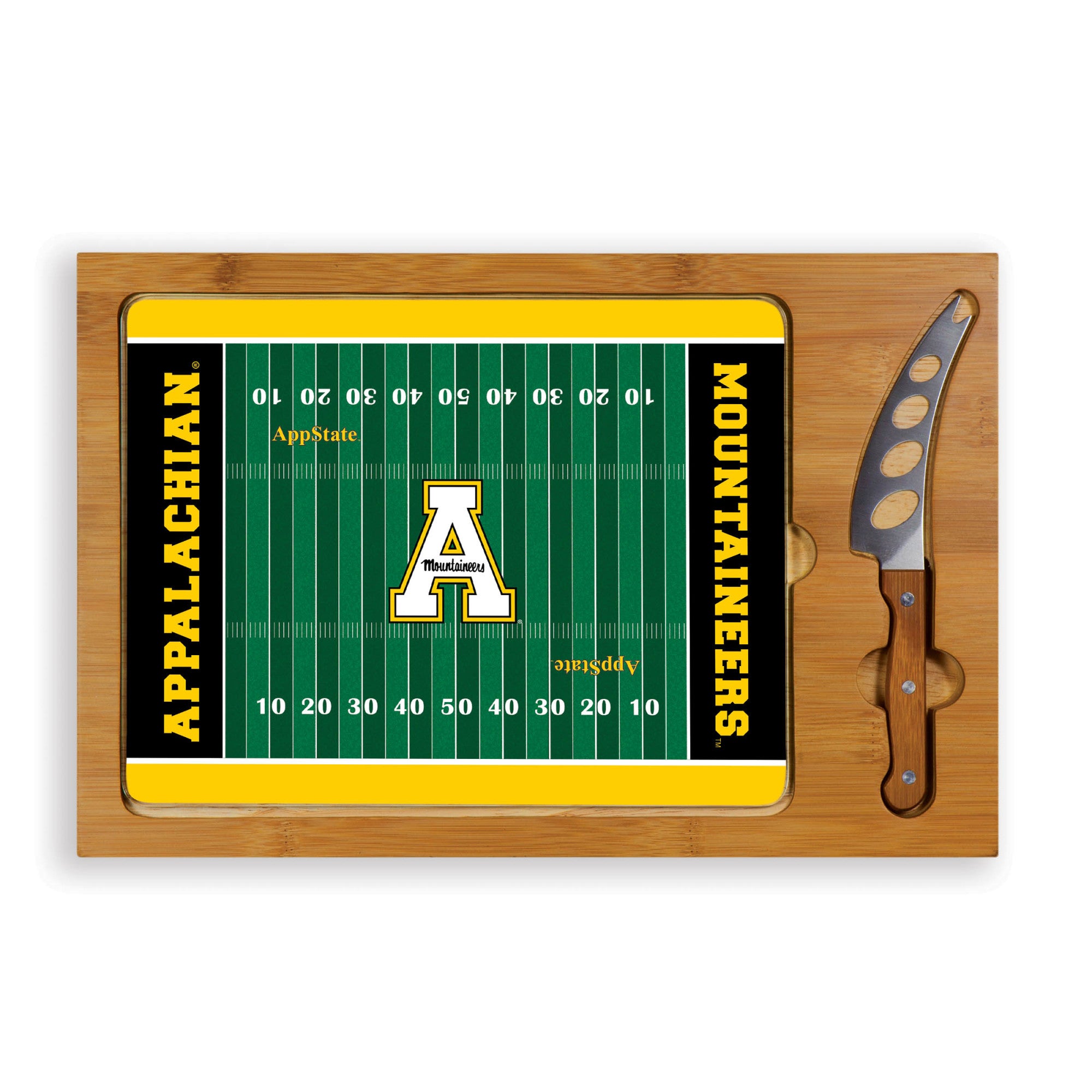 App State Mountaineers - Icon Glass Top Cutting Board & Knife Set