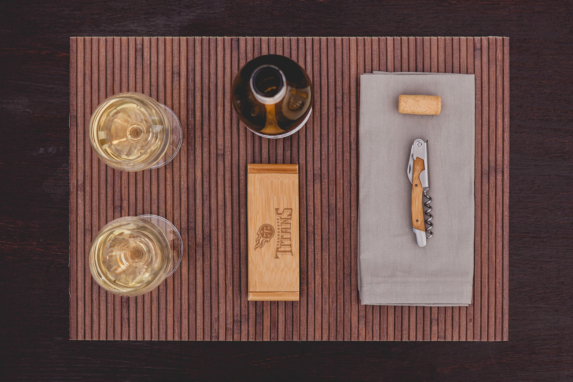 Tennessee Titans - Elan Deluxe Corkscrew In Bamboo Box