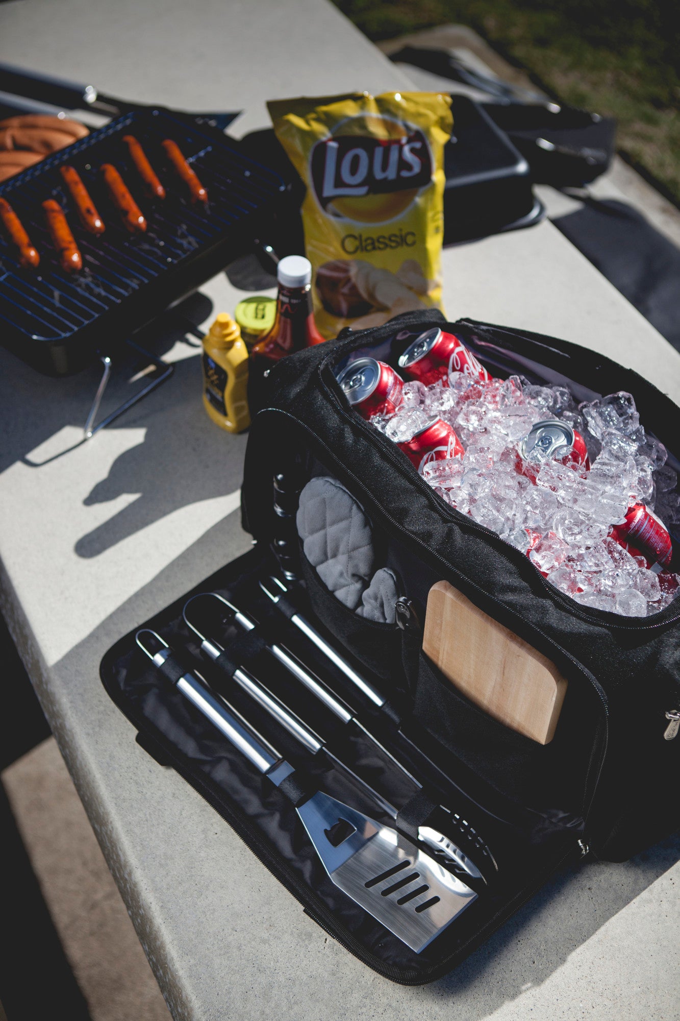 Kansas Jayhawks - BBQ Kit Grill Set & Cooler