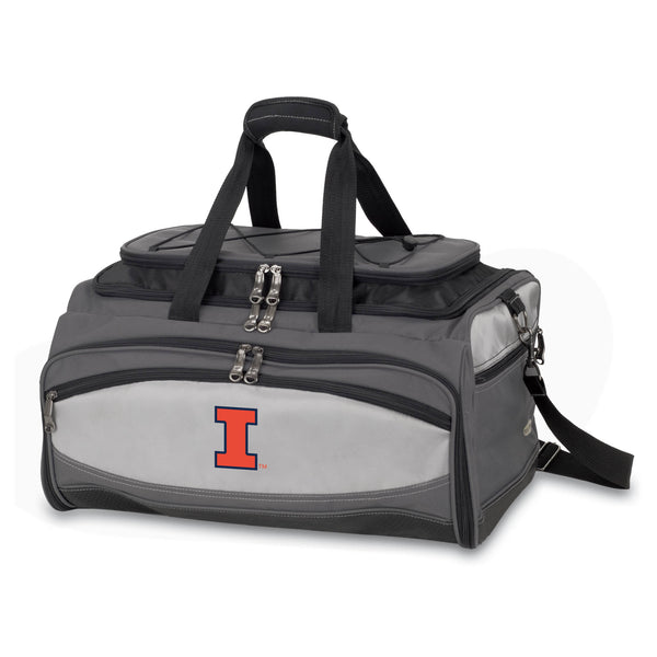 Illinois Fighting Illini - Buccaneer Portable Charcoal Grill & Cooler Tote