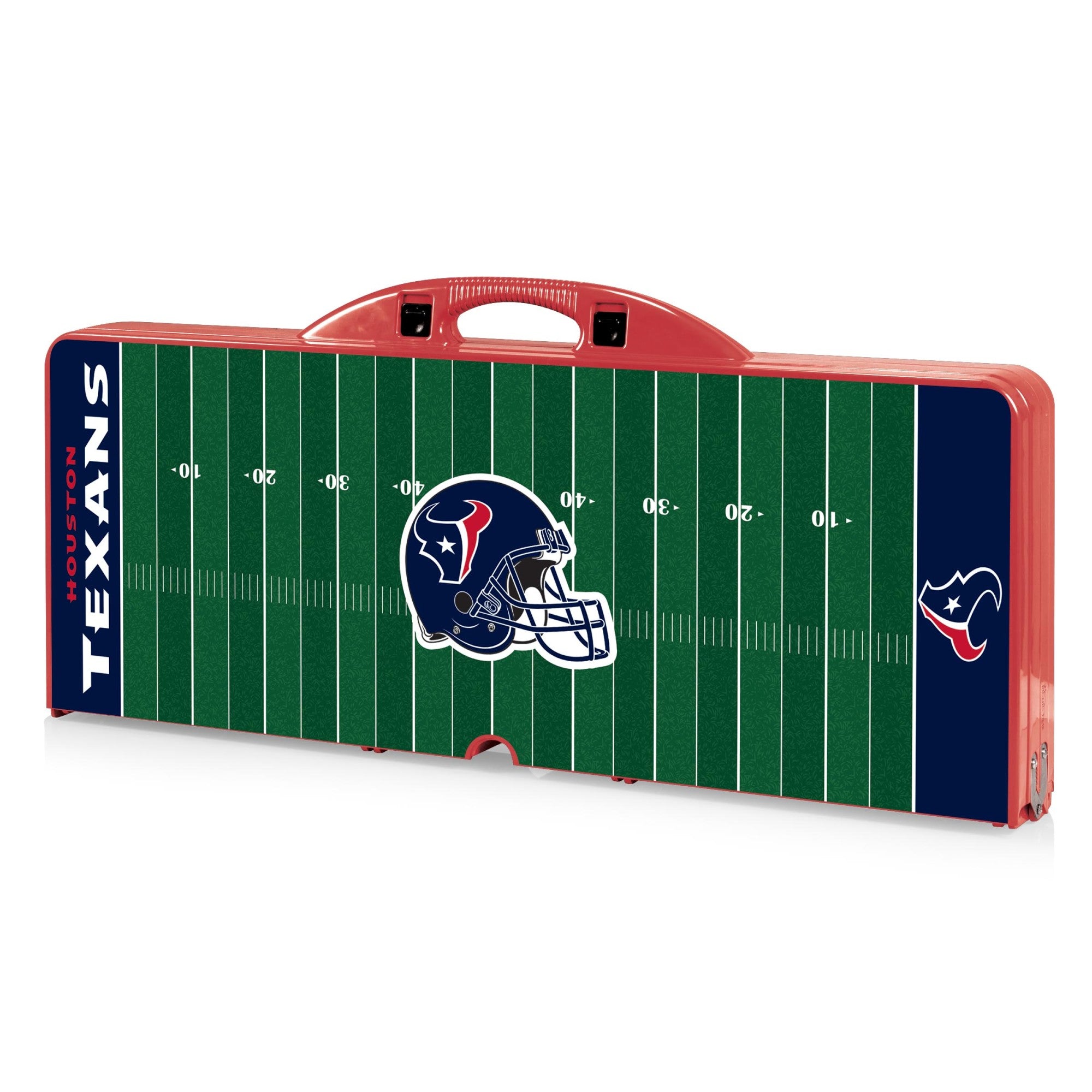 Football Field - Houston Texans - Picnic Table Portable Folding Table with Seats