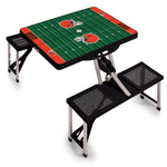 Cleveland Browns - Picnic Table Portable Folding Table with Seats and Umbrella