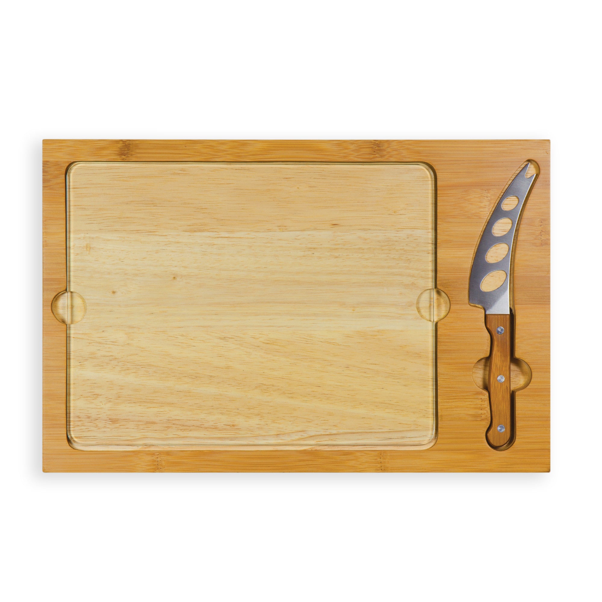 Football Field - Virginia Tech Hokies - Icon Glass Top Cutting Board & Knife Set