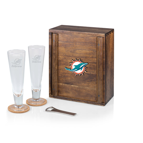 Miami Dolphins - Pilsner Beer Glass Gift Set