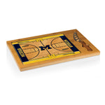 Michigan Wolverines Basketball Court - Icon Glass Top Cutting Board & Knife Set