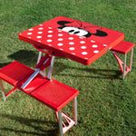 Minnie Mouse - Picnic Table Portable Folding Table with Seats