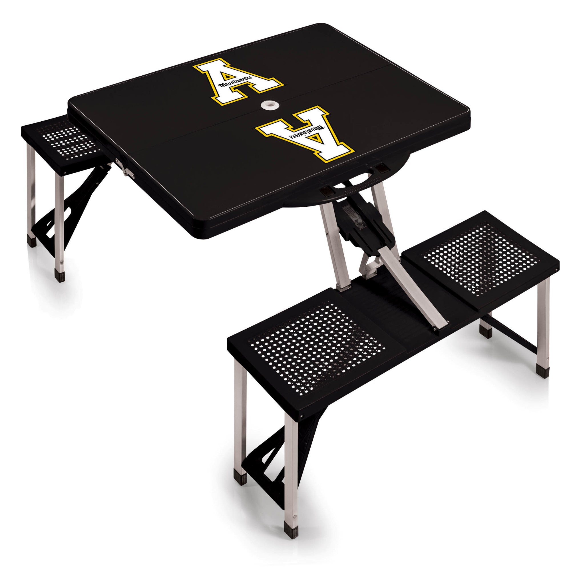 App State Mountaineers - Picnic Table Portable Folding Table with Seats