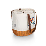 Virginia Cavaliers - Coronado Canvas and Willow Basket Tote-Picnic Time Family of Brands