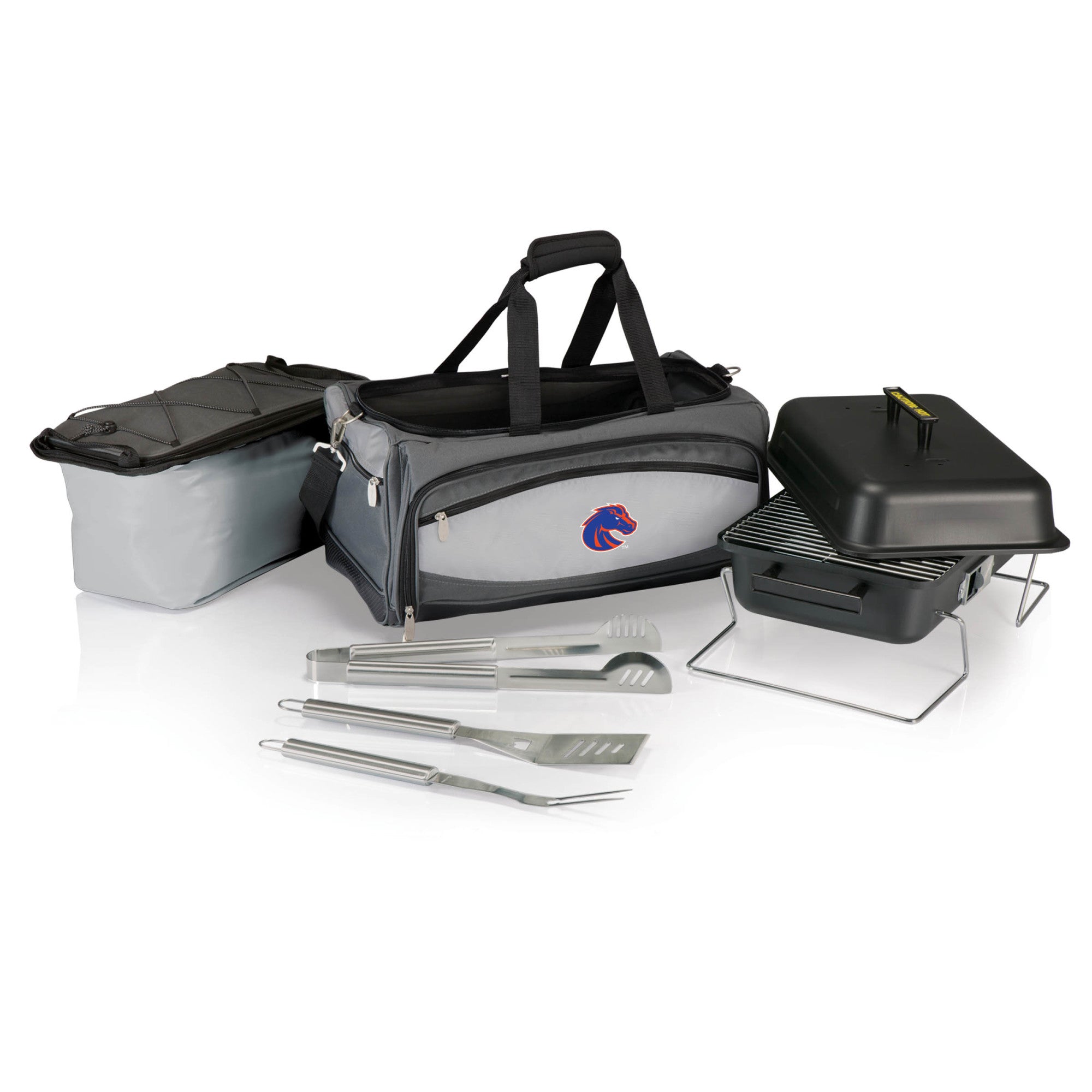 Boise State Broncos - Buccaneer Portable Charcoal Grill & Cooler Tote-Picnic Time Family of Brands