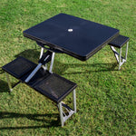 Football Field - Carolina Panthers - Picnic Table Portable Folding Table with Seats