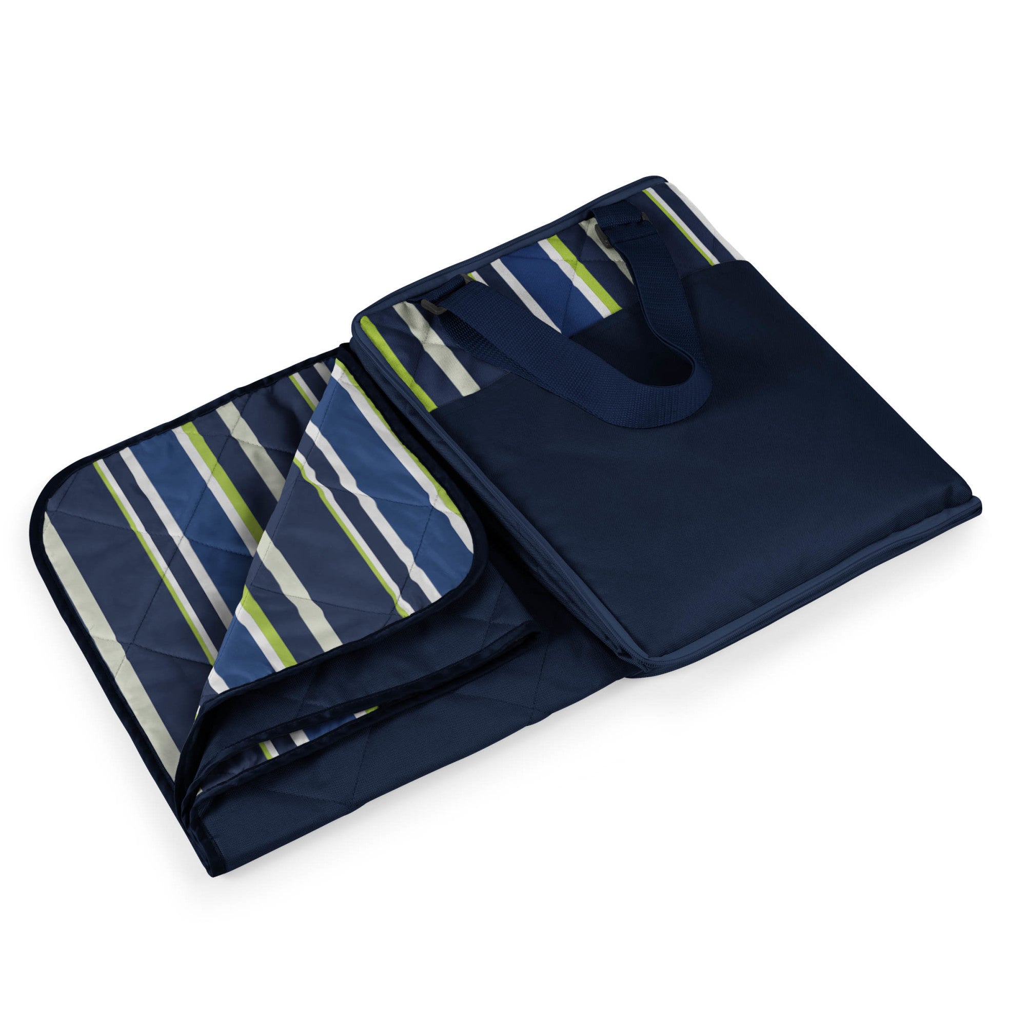 Blue Stripe Pattern with Navy Blue Exterior