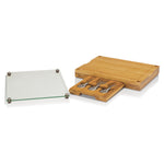 Milwaukee Brewers - Concerto Glass Top Cheese Cutting Board & Tools Set