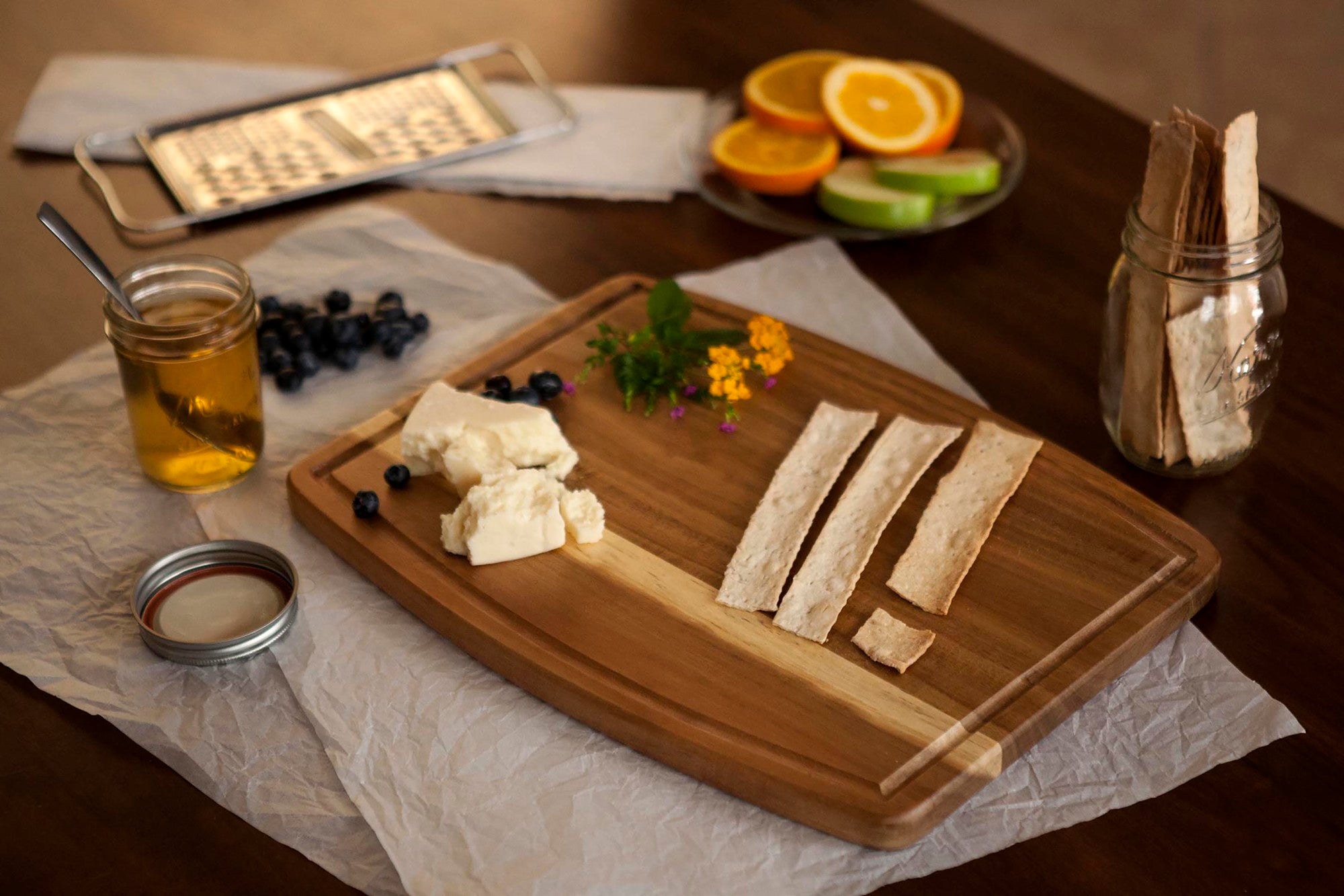 Large Cutting Board Acacia Cutting Boards for Kitchen with Juice