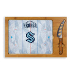 Seattle Kraken Hockey Rink - Icon Glass Top Cutting Board & Knife Set
