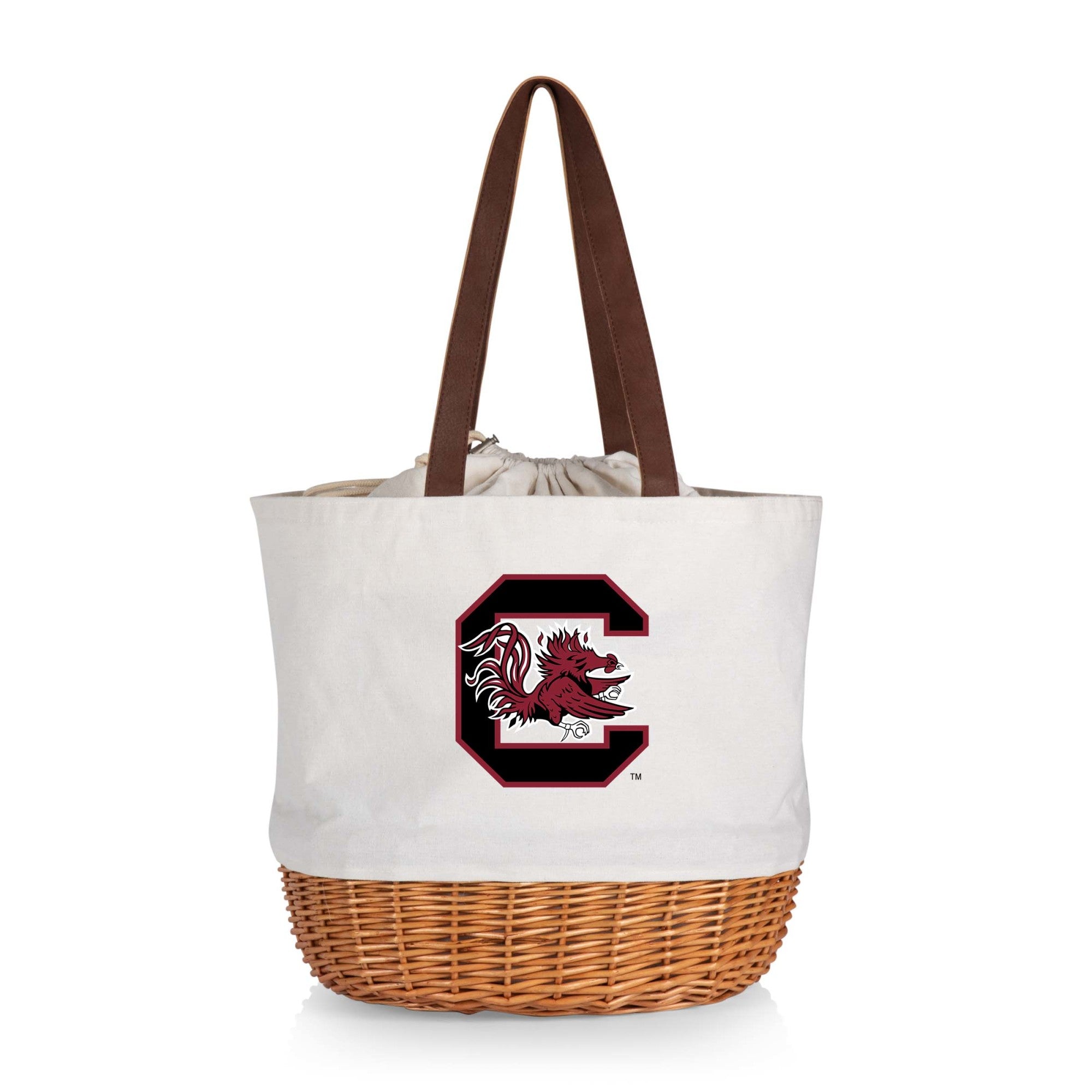 South Carolina Gamecocks - Coronado Canvas and Willow Basket Tote