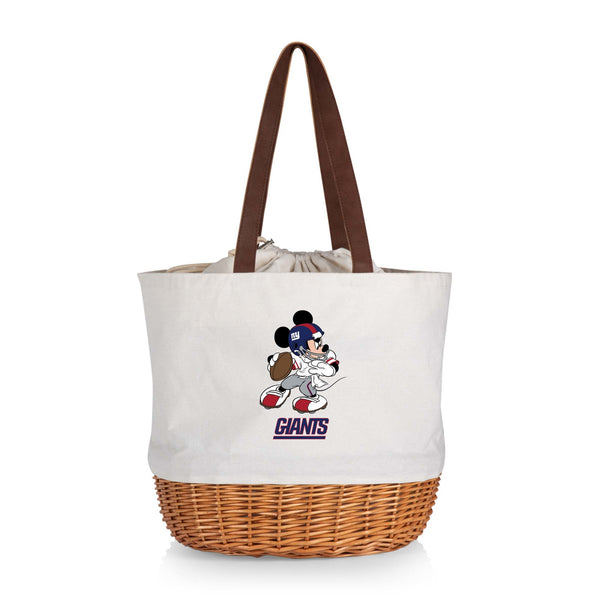 New York Giants Mickey Mouse - Coronado Canvas and Willow Basket Tote