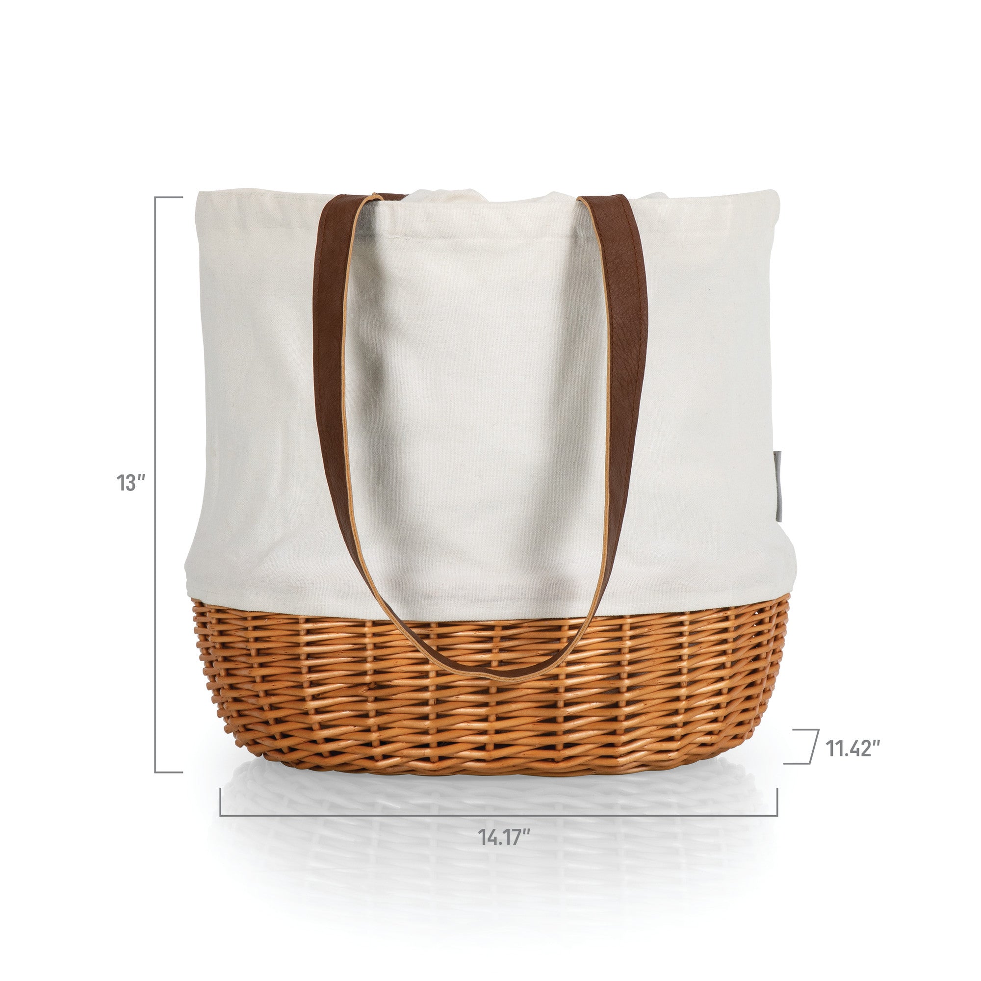 UP - Coronado Canvas and Willow Basket Tote