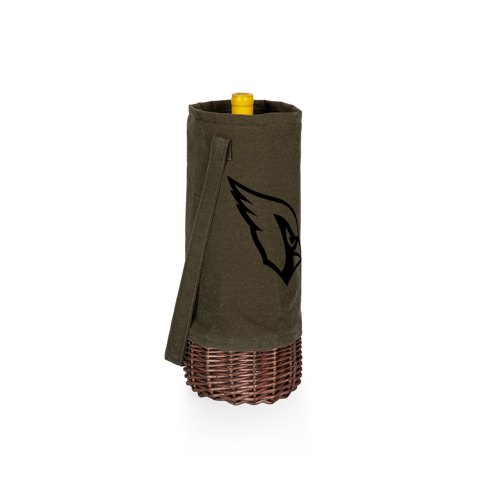 Arizona Cardinals - Malbec Insulated Canvas and Willow Wine Bottle Basket-Picnic Time Family of Brands