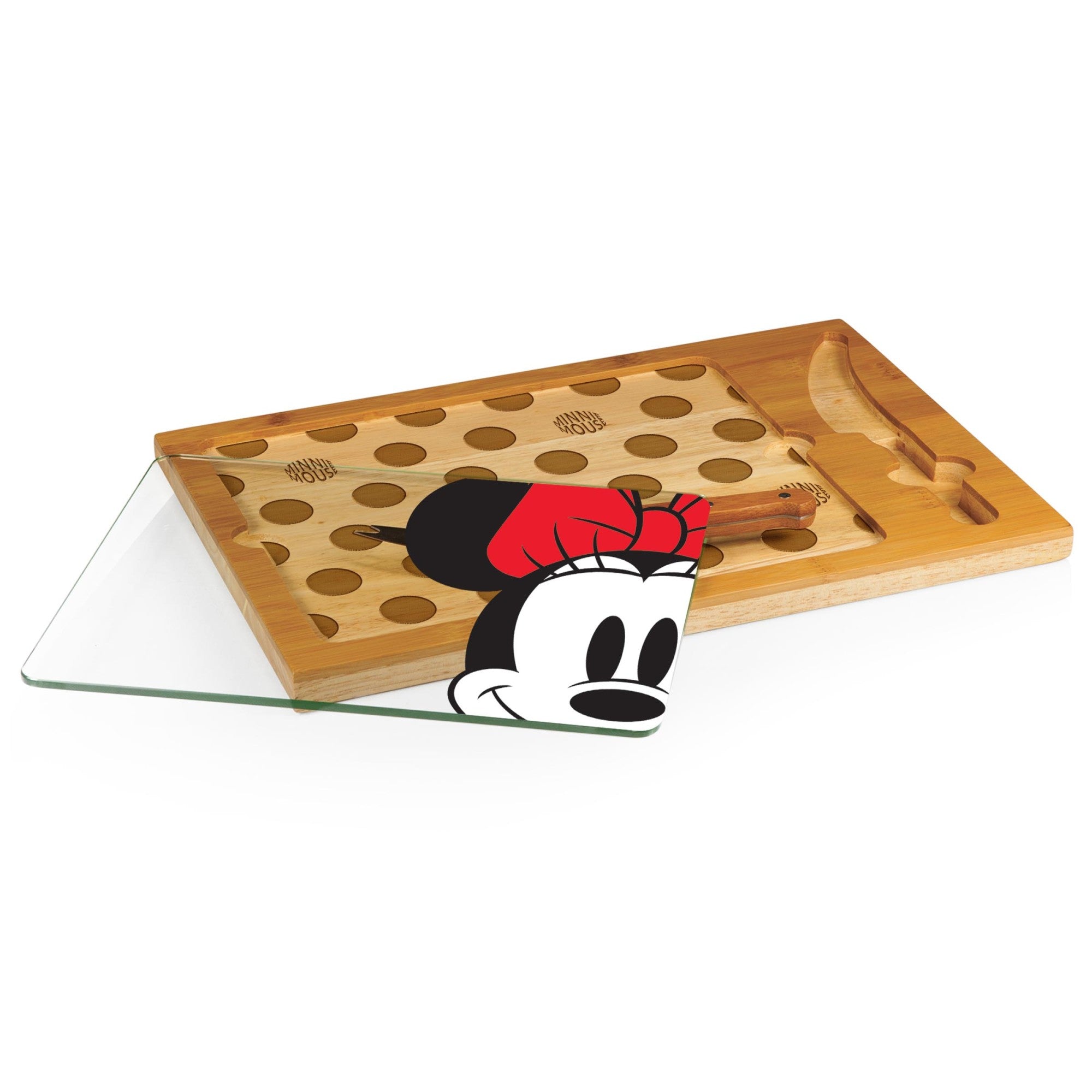 Minnie Mouse - Icon Glass Top Cutting Board & Knife Set