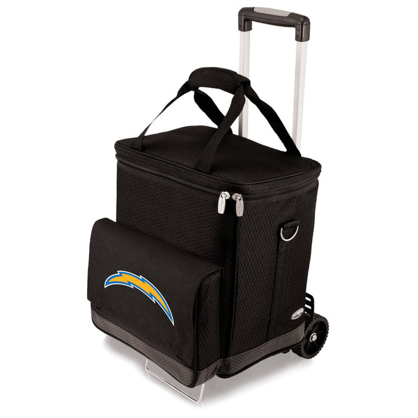 Los Angeles Chargers - Cellar 6-Bottle Wine Carrier & Cooler Tote with Trolley