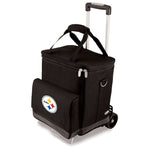 Pittsburgh Steelers - Cellar 6-Bottle Wine Carrier & Cooler Tote with Trolley
