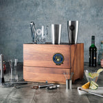 Milwaukee Brewers - Madison Acacia Tabletop Bar Set-Picnic Time Family of Brands