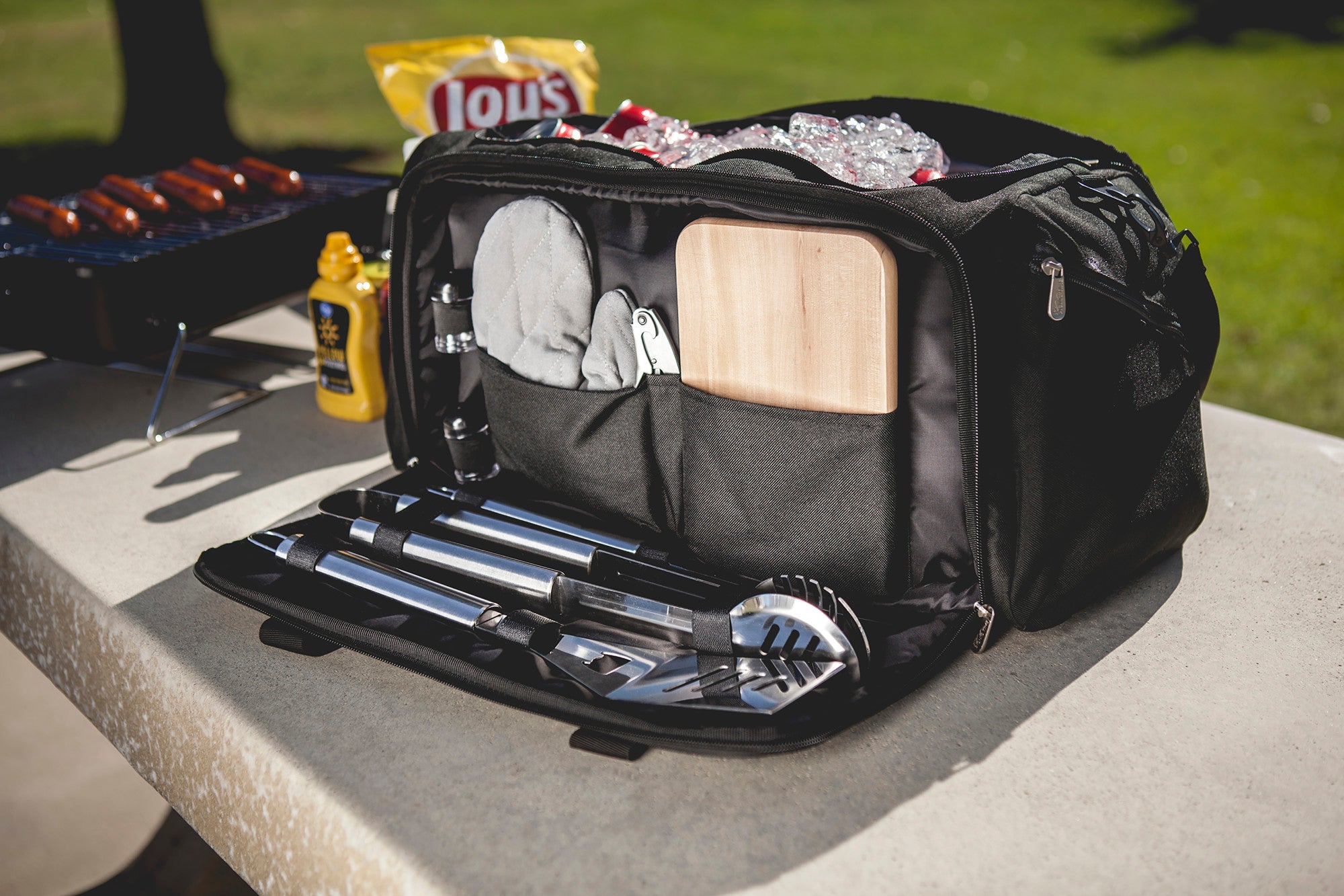 BBQ Kit Grill Set and Cooler - Ultimate Portable Grilling