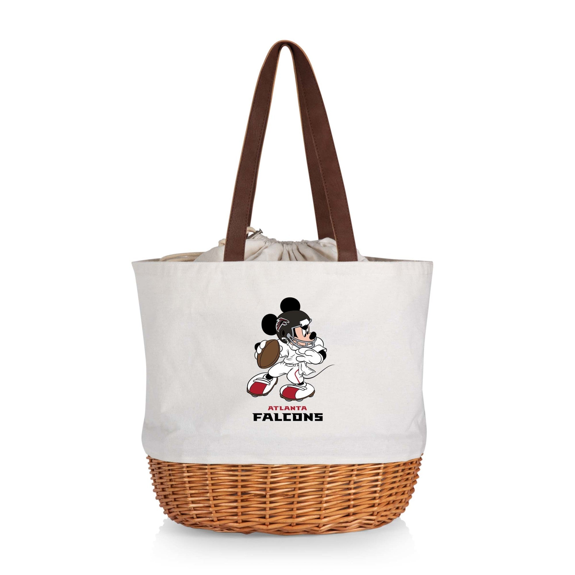 Mickey Mouse - Atlanta Falcons - Coronado Canvas and Willow Basket Tote