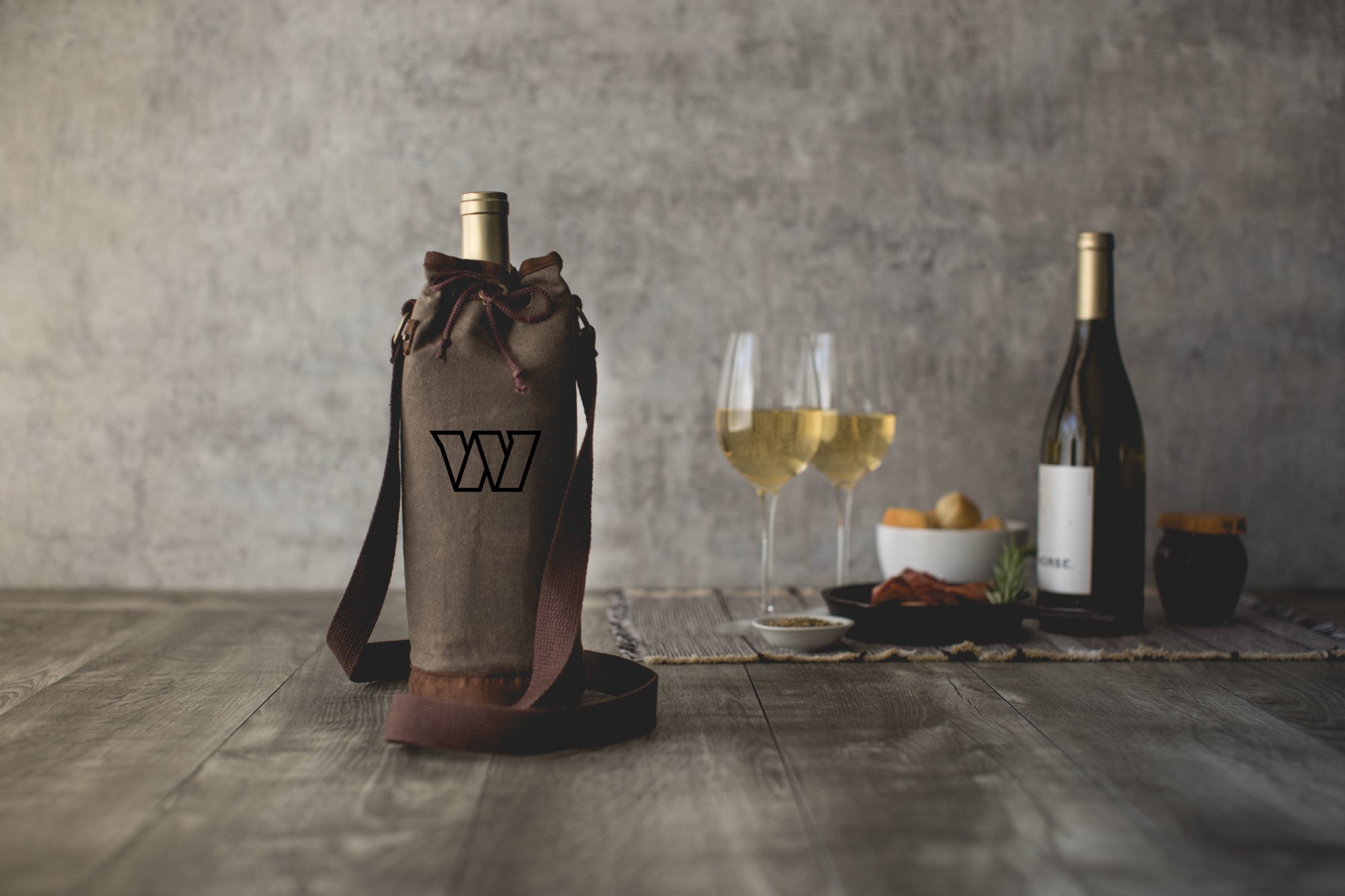 Washington Commanders - Waxed Canvas Wine Tote
