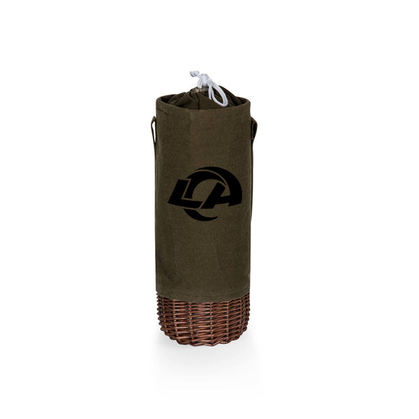 Los Angeles Rams - Malbec Insulated Canvas and Willow Wine Bottle Basket