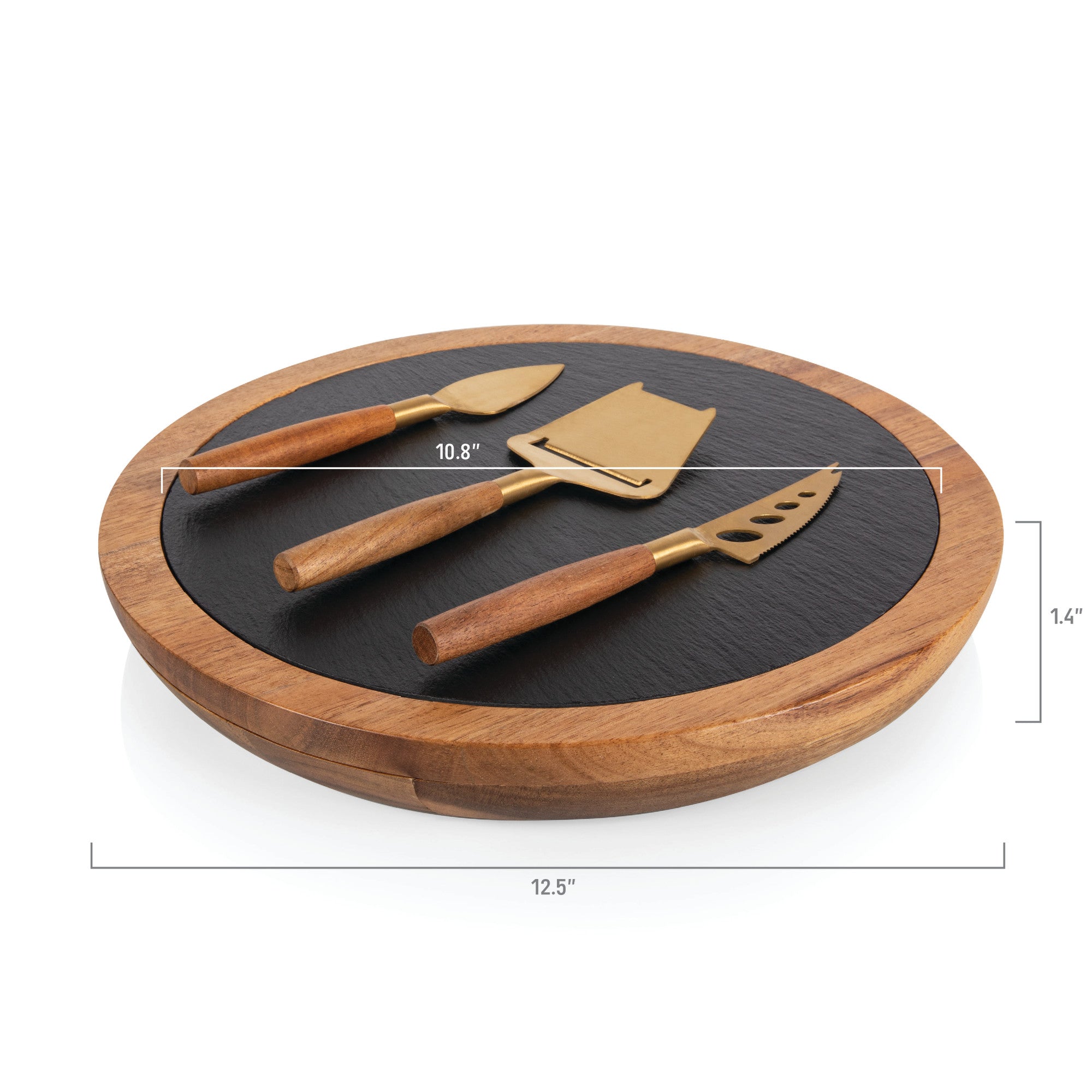 Oklahoma Sooners - Insignia Acacia and Slate Serving Board with Cheese Tools
