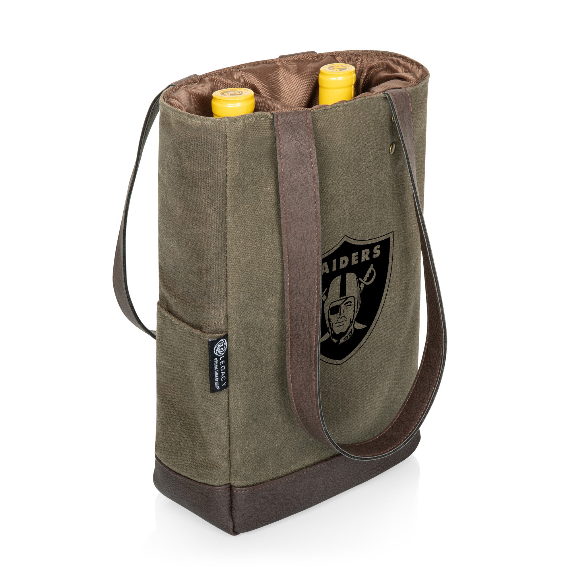 Raiders 2-Bottle Wine Cooler Bag - Khaki Green & Beige – PICNIC
