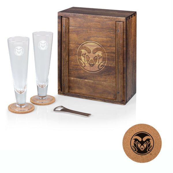 Colorado State Rams - Pilsner Beer Glass Gift Set