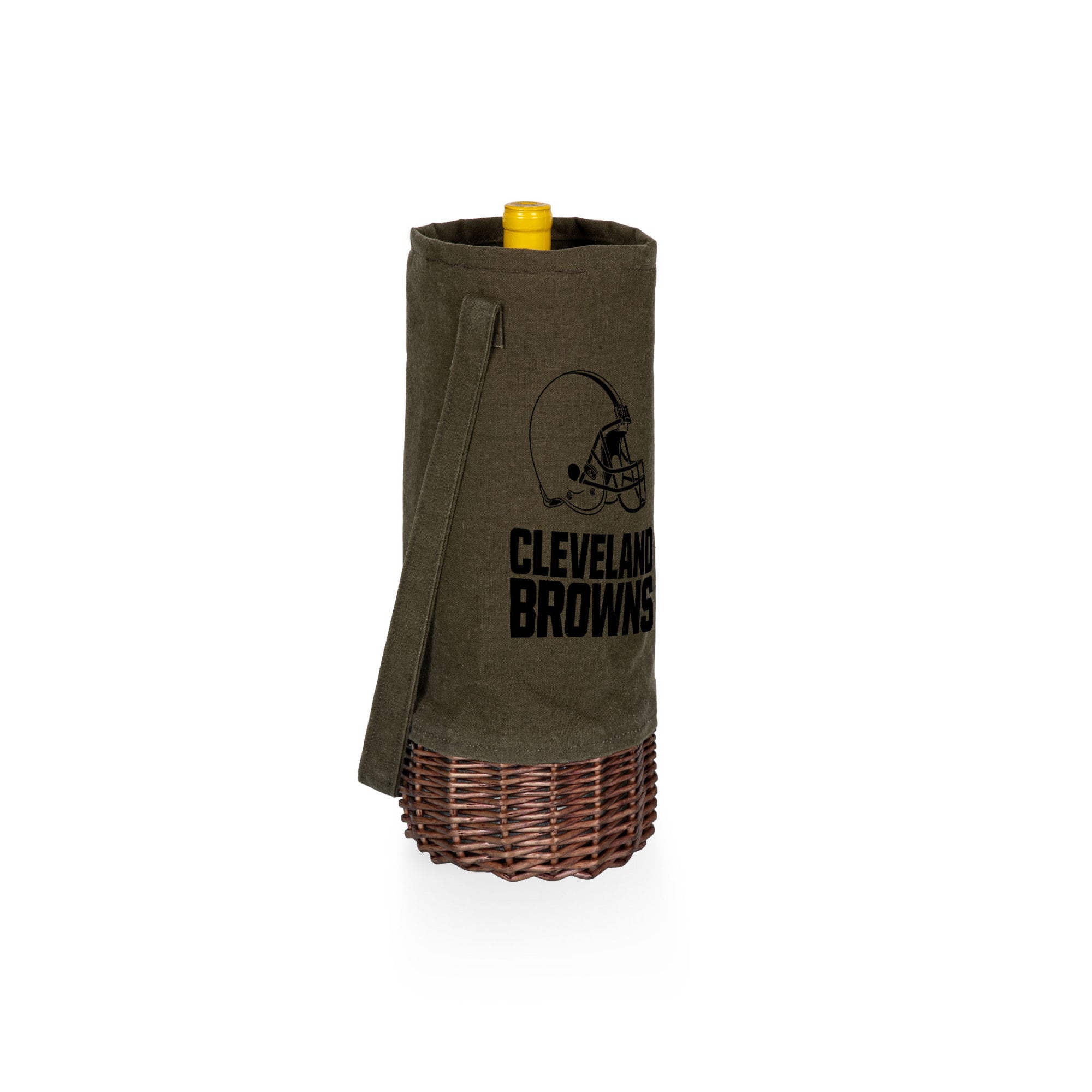Cleveland Browns - Malbec Insulated Canvas and Willow Wine Bottle Basket