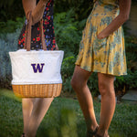 Washington Huskies - Coronado Canvas and Willow Basket Tote