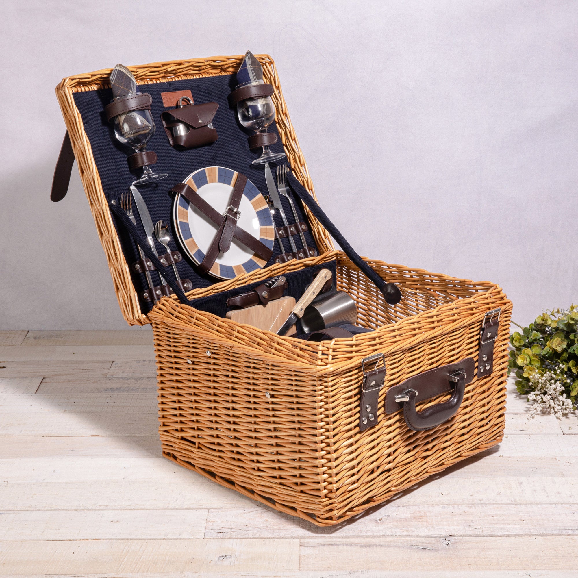 Rattan Picnic Basket Design Lunch Box with Zipper Closure
