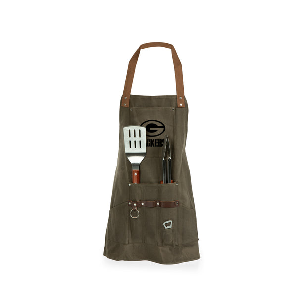Green Bay Packers - BBQ Apron with Tools & Bottle Opener