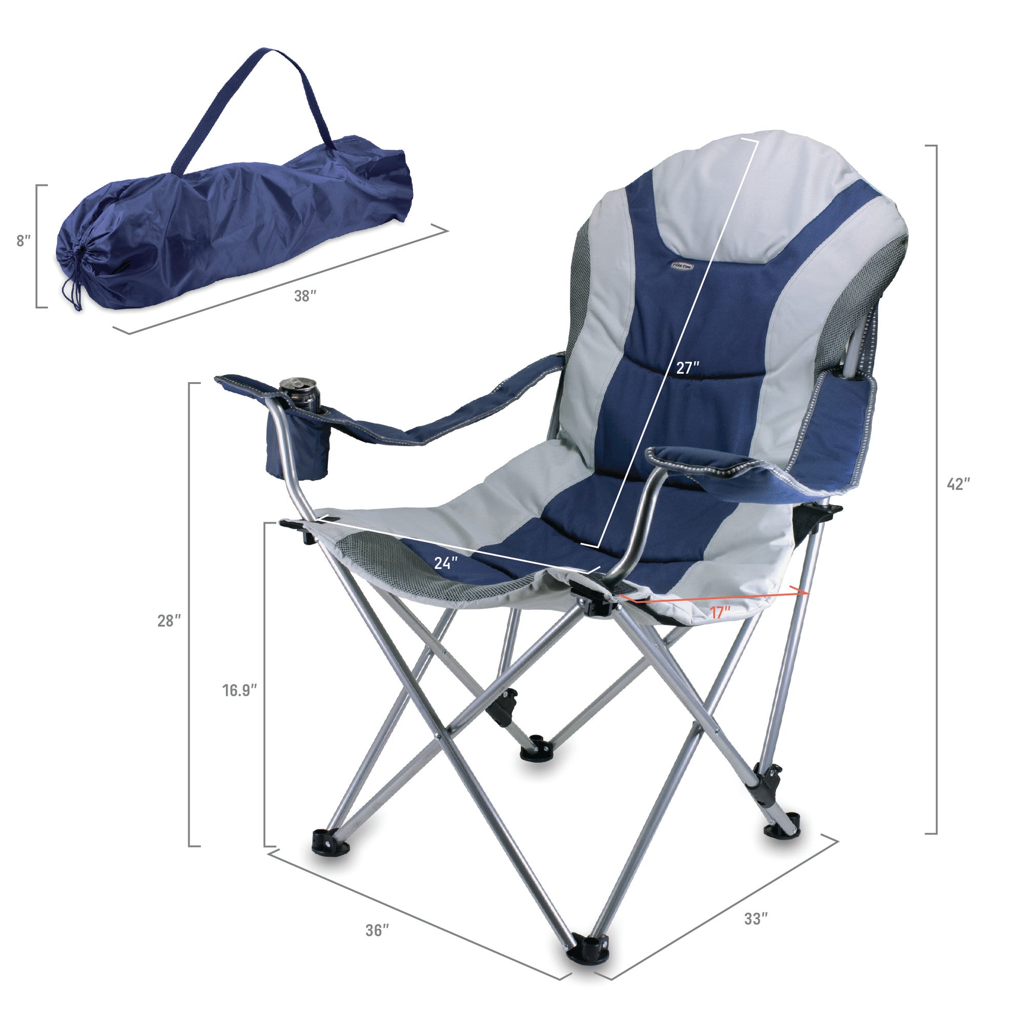 Toronto Blue Jays - Reclining Camp Chair
