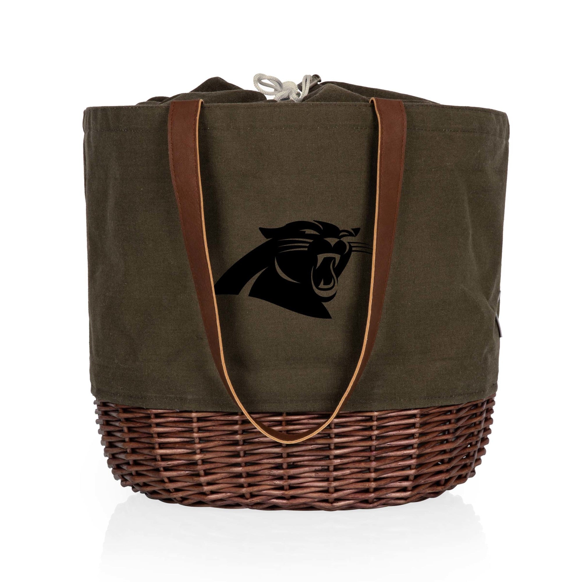 Carolina Panthers - Coronado Canvas and Willow Basket Tote