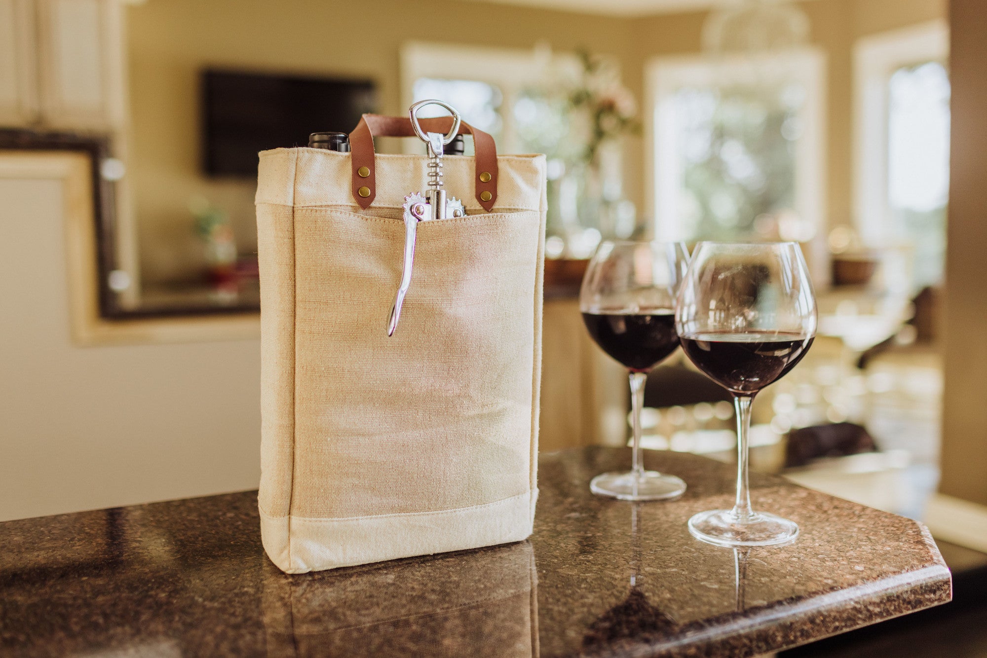Green Bay Packers - Pinot Jute 2 Bottle Insulated Wine Bag