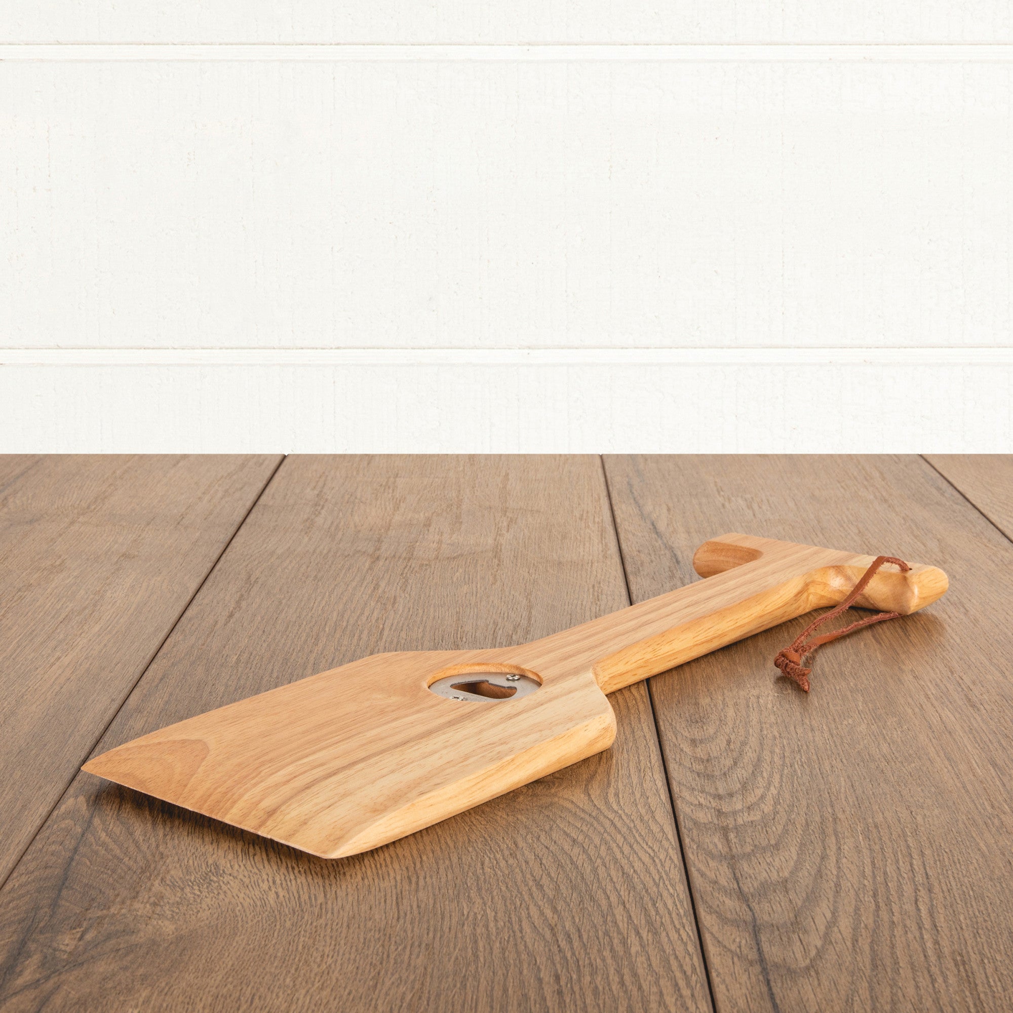 Picnic Time Hardwood BBQ Grill Scraper with Bottle Opener