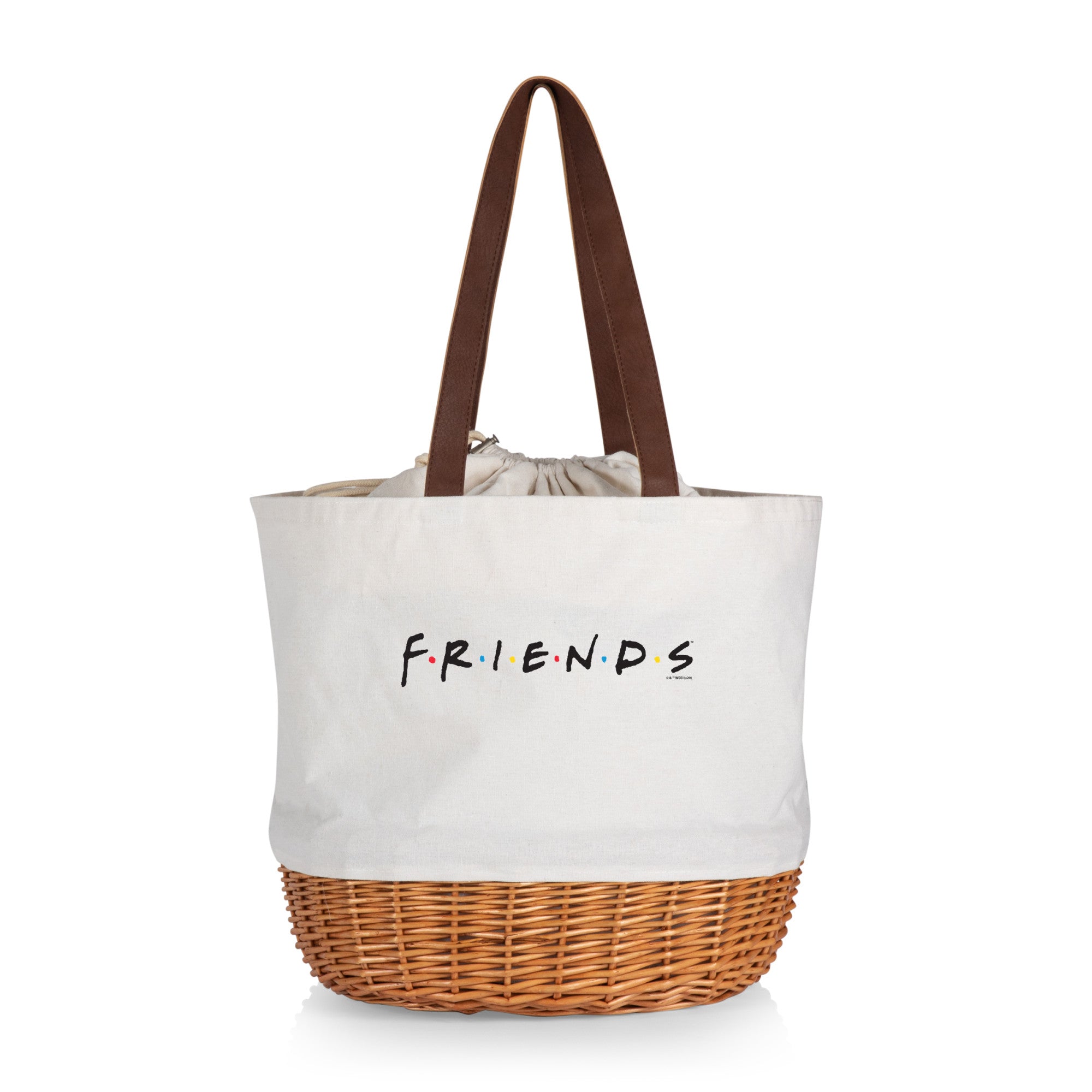 Friends - Coronado Canvas and Willow Basket Tote