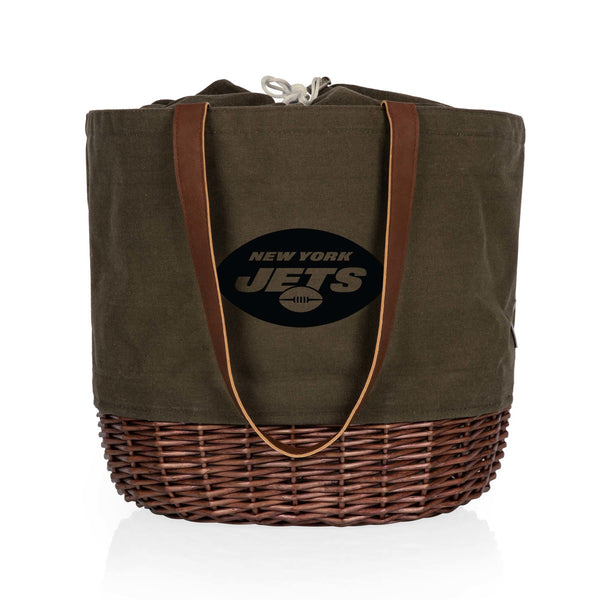 New York Jets - Coronado Canvas and Willow Basket Tote
